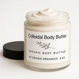 PH Design Organics Colloidal Body Butter Organic Hydrating Soothing 8 oz‎